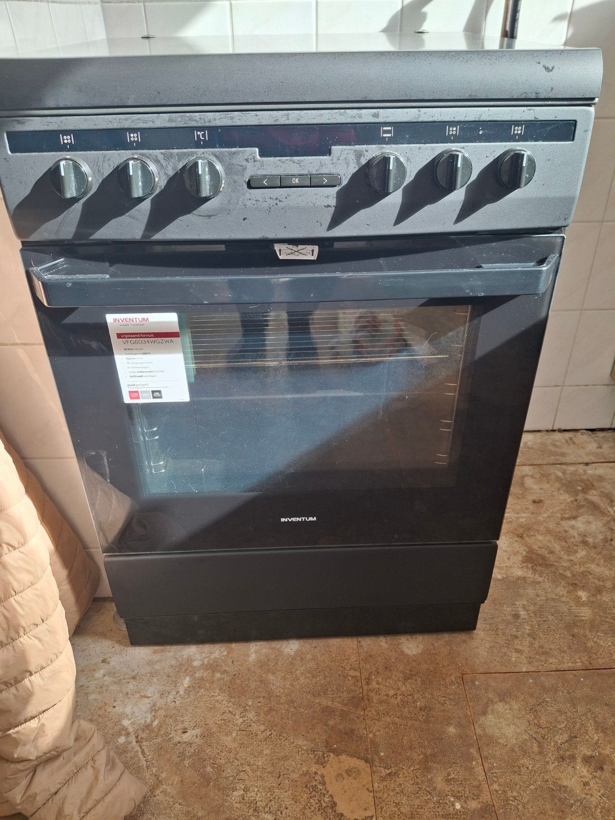 Inventum Gasfornuis met Oven - Gebruikt, Ophalen, Gebruikt, 4 kookzones, Gas