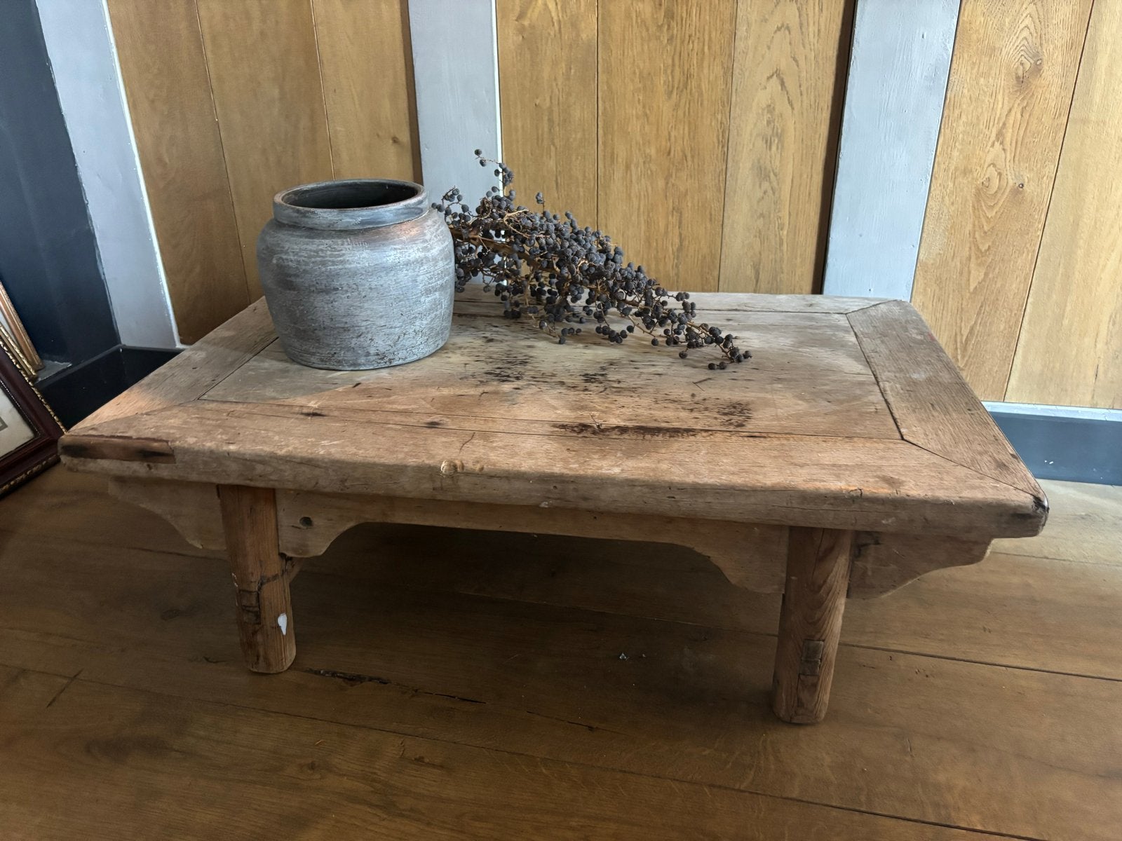 Oude Houten Salontafel/Bijzettafel - Rustieke Stijl, Ophalen