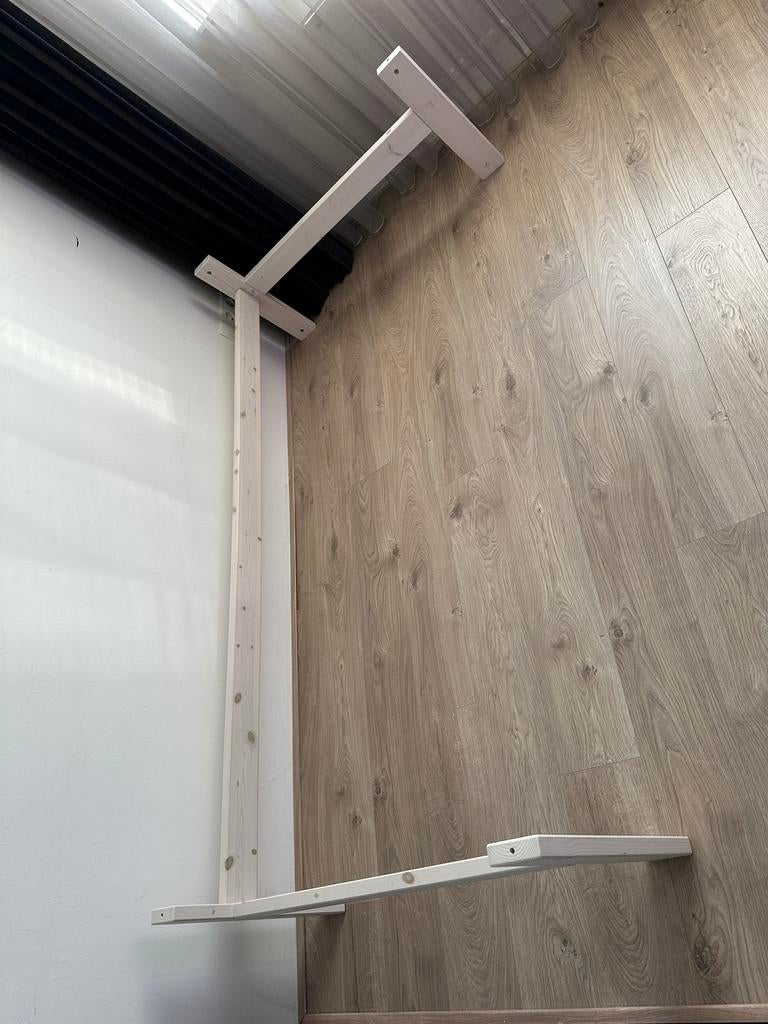 Onderstel en trap Lifetimebed whitewash, Ophalen, Zo goed als nieuw, Halfhoogslaper