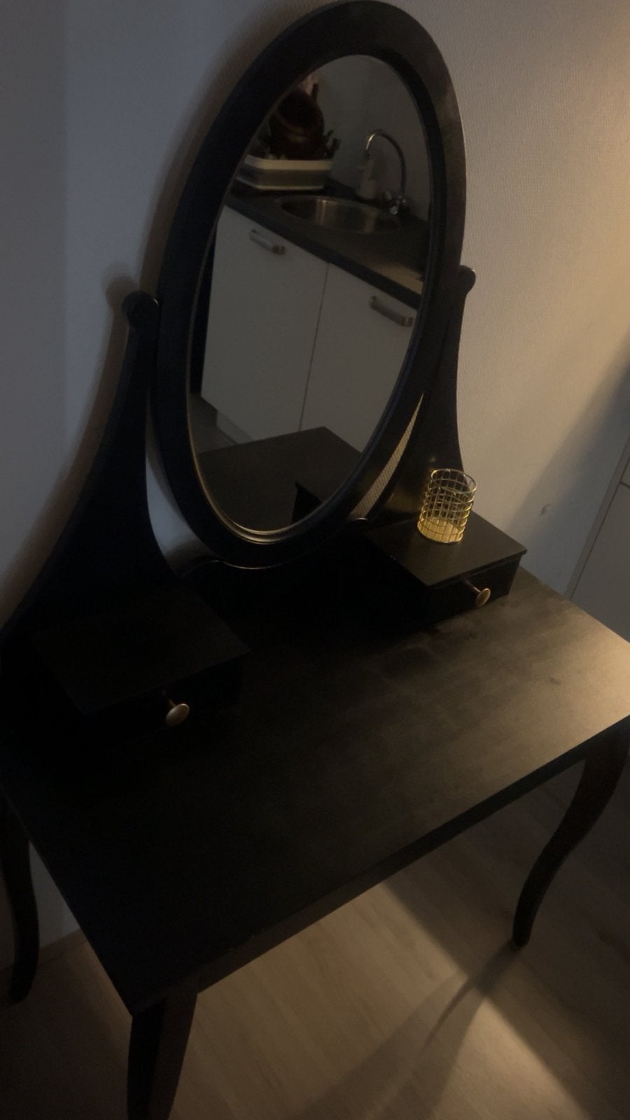 make up tafel/kaptafel  + staande lamp, Ophalen, Zo goed als nieuw, 50 tot 100 cm, Minder dan 100 cm
