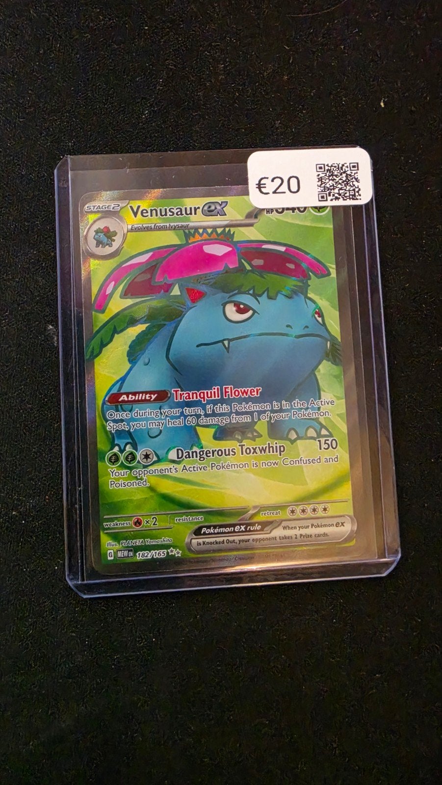 Pokémon Venusaur EX 182/165 - 151, Ophalen of Verzenden, Zo goed als nieuw