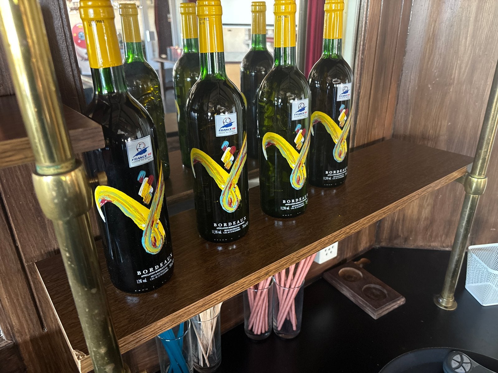 Bordeaux Wijn - Frankrijk 98 - Unieke Fles, Ophalen, Zo goed als nieuw, Frankrijk, Rode wijn