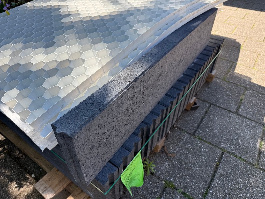 25x Opsluitband antraciet 6x20x100 cm, Tuin en Terras, Tegels en Klinkers, Ophalen, Overige typen, Nieuw, 10 m² of meer