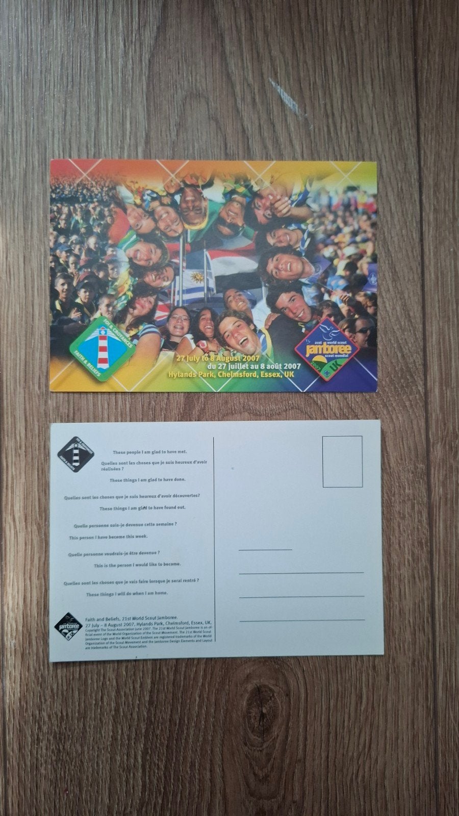 Scouting WJ2007 postkaart, Ophalen of Verzenden, Nieuw, Embleem, Speld of Insigne