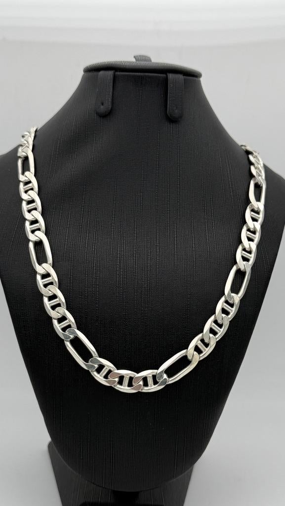 Prachtige 925 zilver figaro ketting massief 70 cm - nieuw, Nieuw, Ophalen of Verzenden, Nvt, Nvt