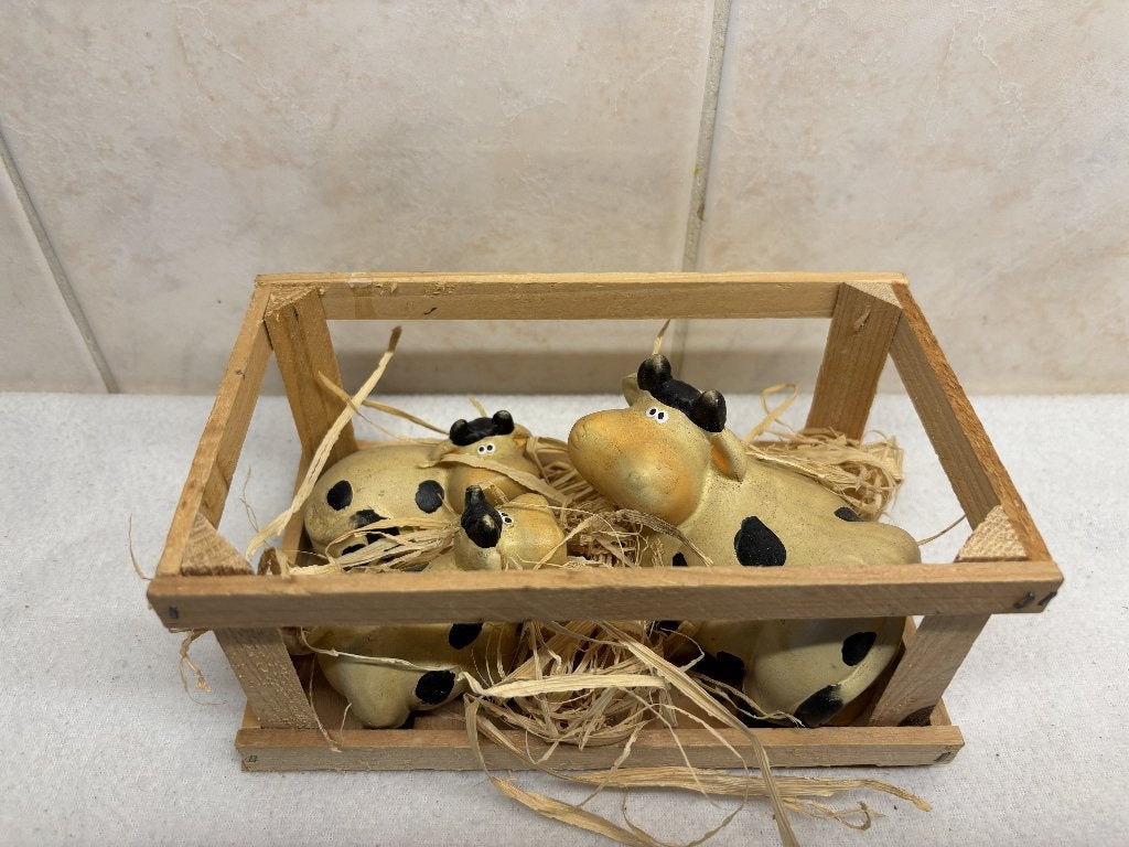 Houten Krat(je) Koeien, Antiek en Kunst, Ophalen of Verzenden