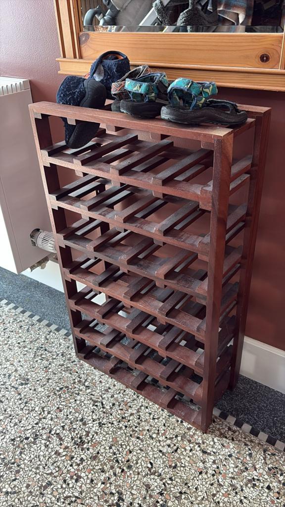 Wijnrek Made - 28 flessen, Ophalen, Zo goed als nieuw, Hout, Minder dan 50 cm