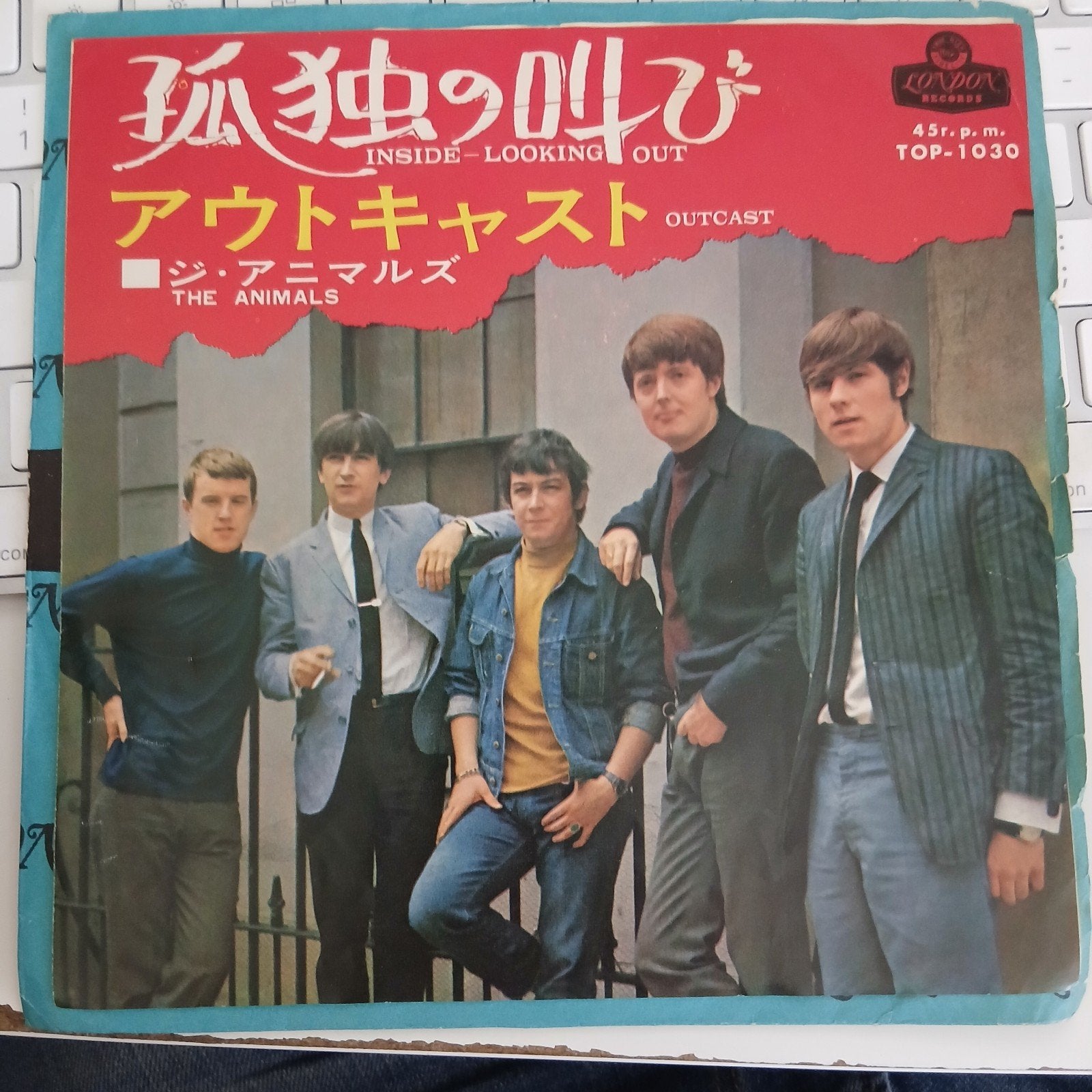 The Animals - Inside-Looking Out / Outcast (Japanse persing), 7 inch, Import, Ophalen of Verzenden, Zo goed als nieuw