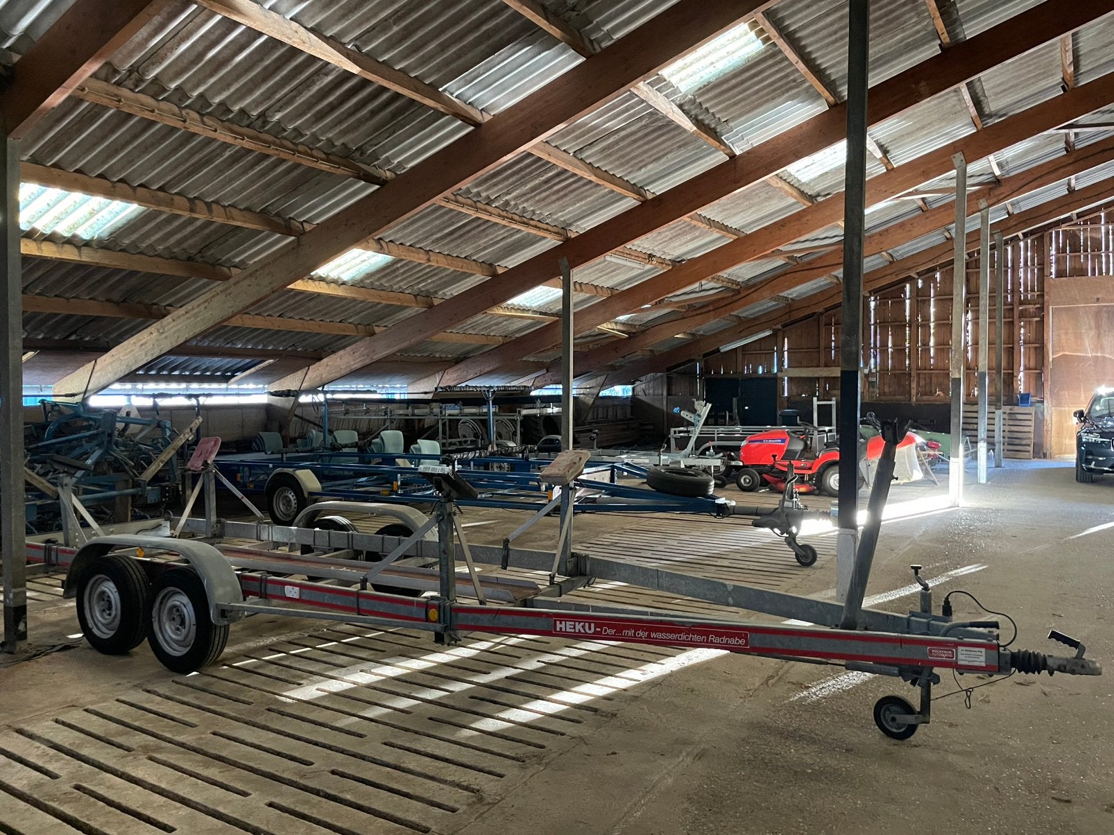 Heku Kielboot trailer 2000kg voor kielboot of sloep, Watersport en Boten, Boottrailers, Ophalen, Gebruikt, 1500 tot 3000 kg, 6 tot 9 meter