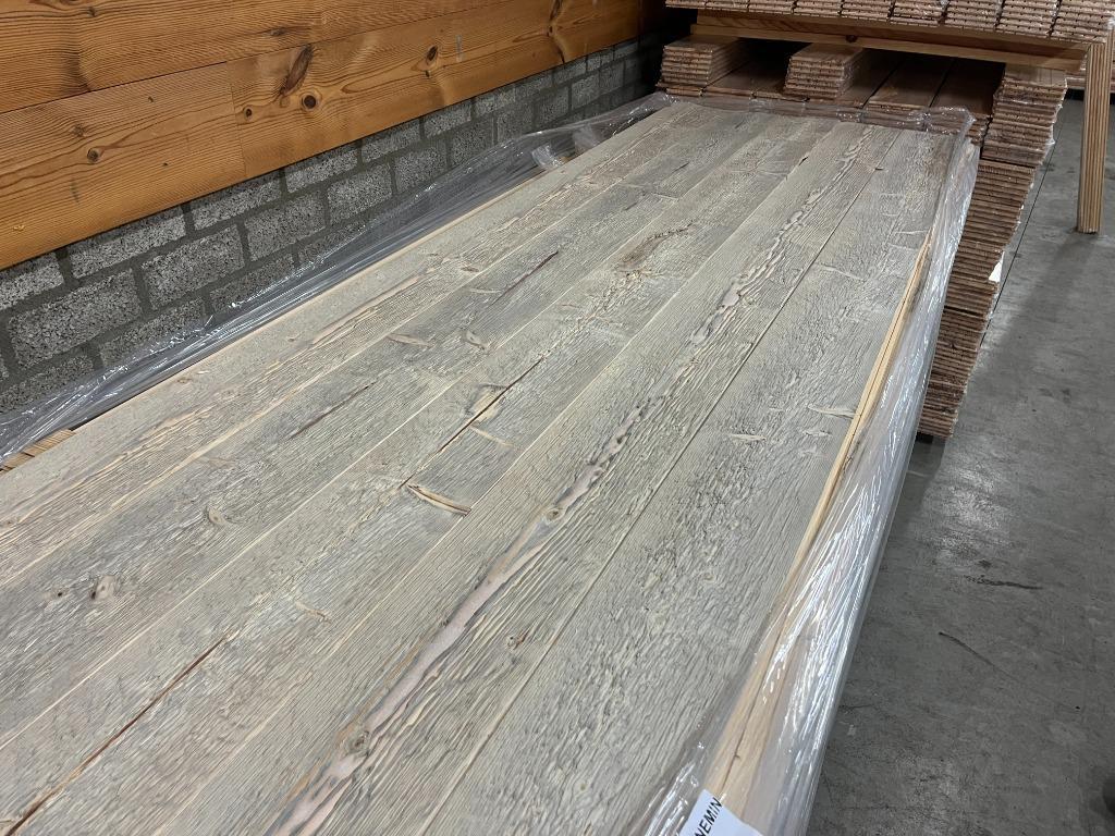 Verouderd wandbeschot 2m50 lang , grijs super AANBIEDING, Huis en Inrichting, Stoffering | Behang, Ophalen of Verzenden, 50 tot 75 m²