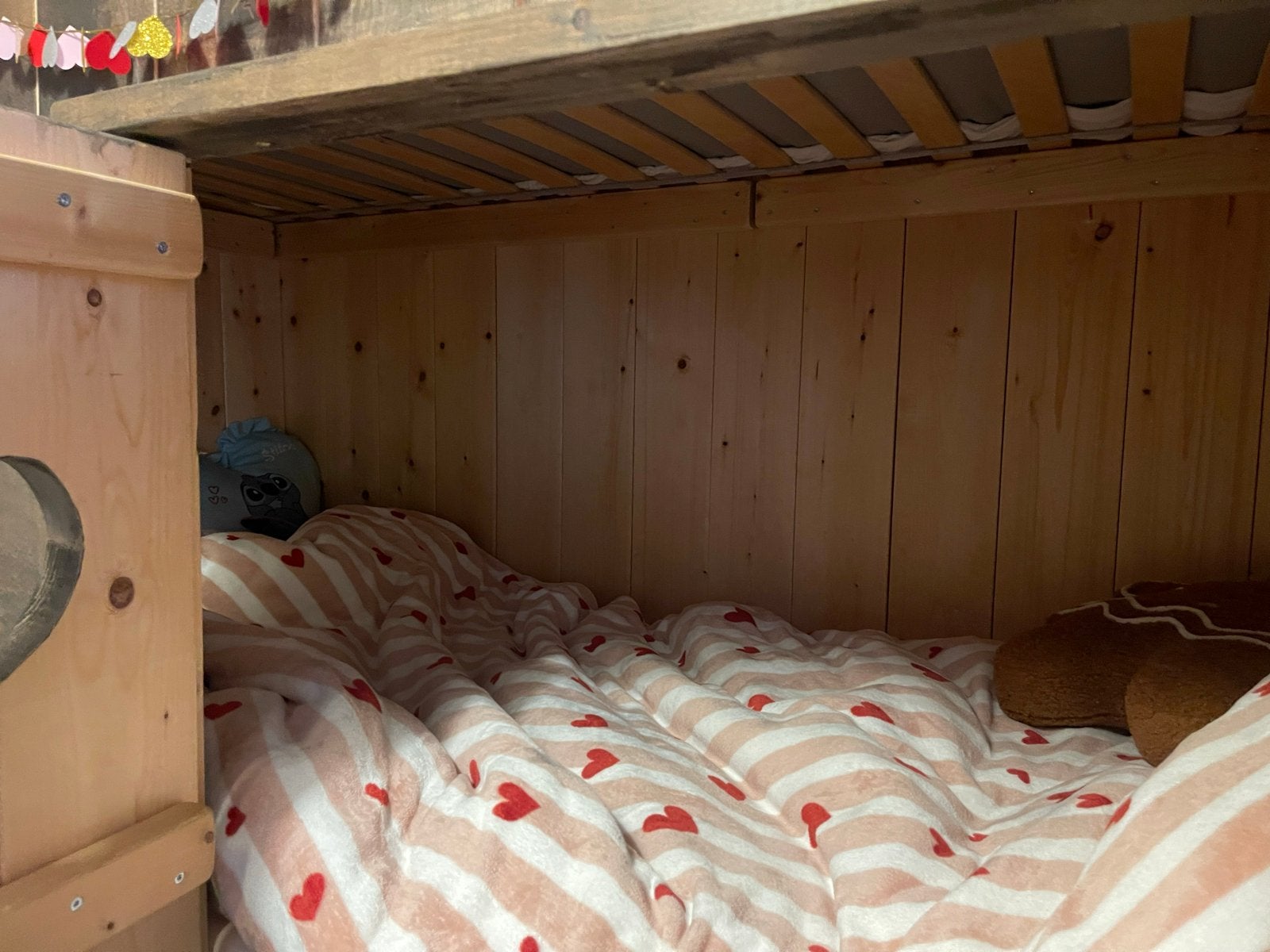 Stapelbedhuis met glijbaan - licht eiken, Ophalen, Gebruikt, 90 cm, 160 tot 180 cm