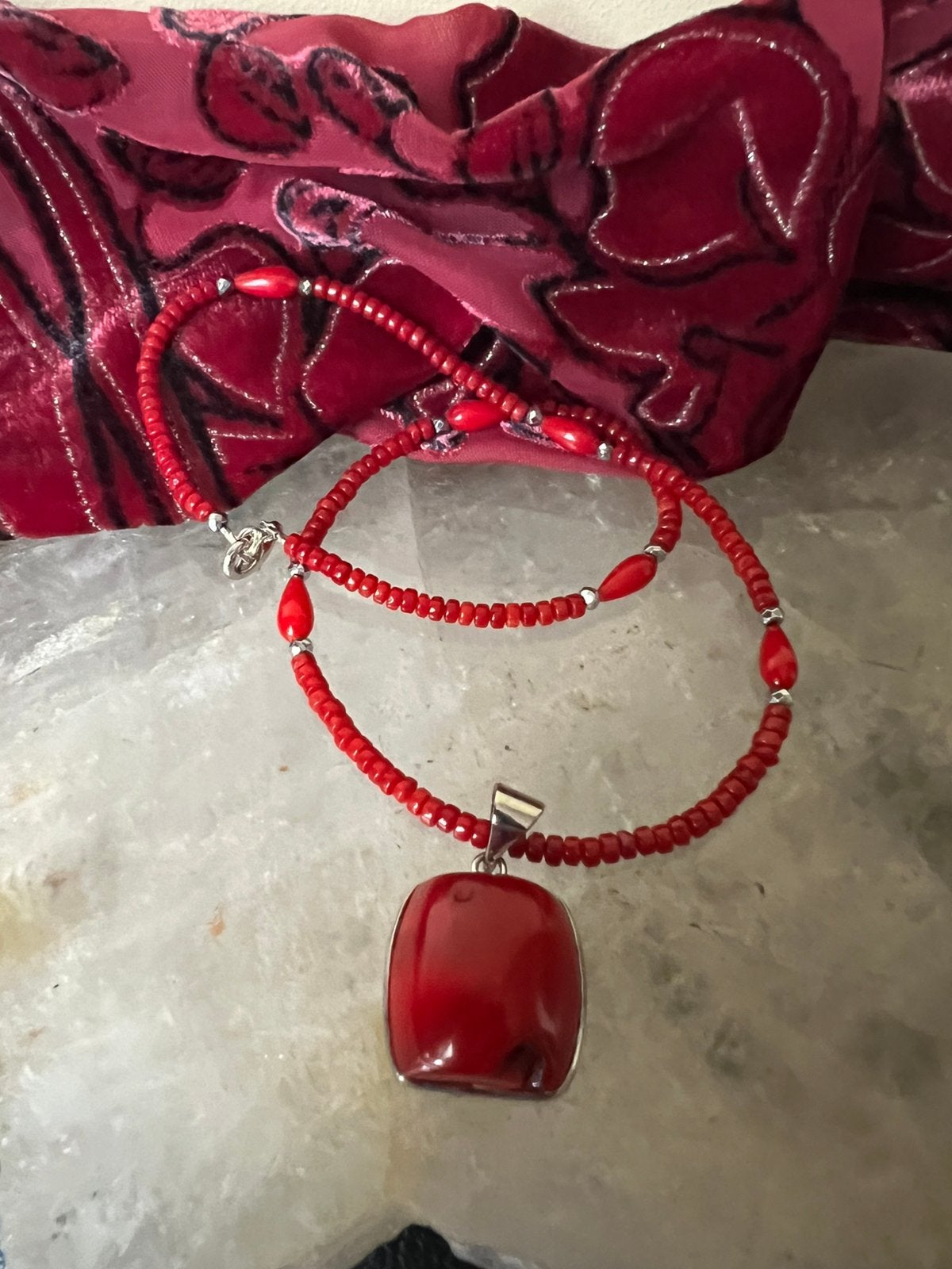 Koraal hanger plus ketting beschermt geluk intuïtie balans, Magnolia11, Nieuw, Ophalen of Verzenden, Steen of Mineraal