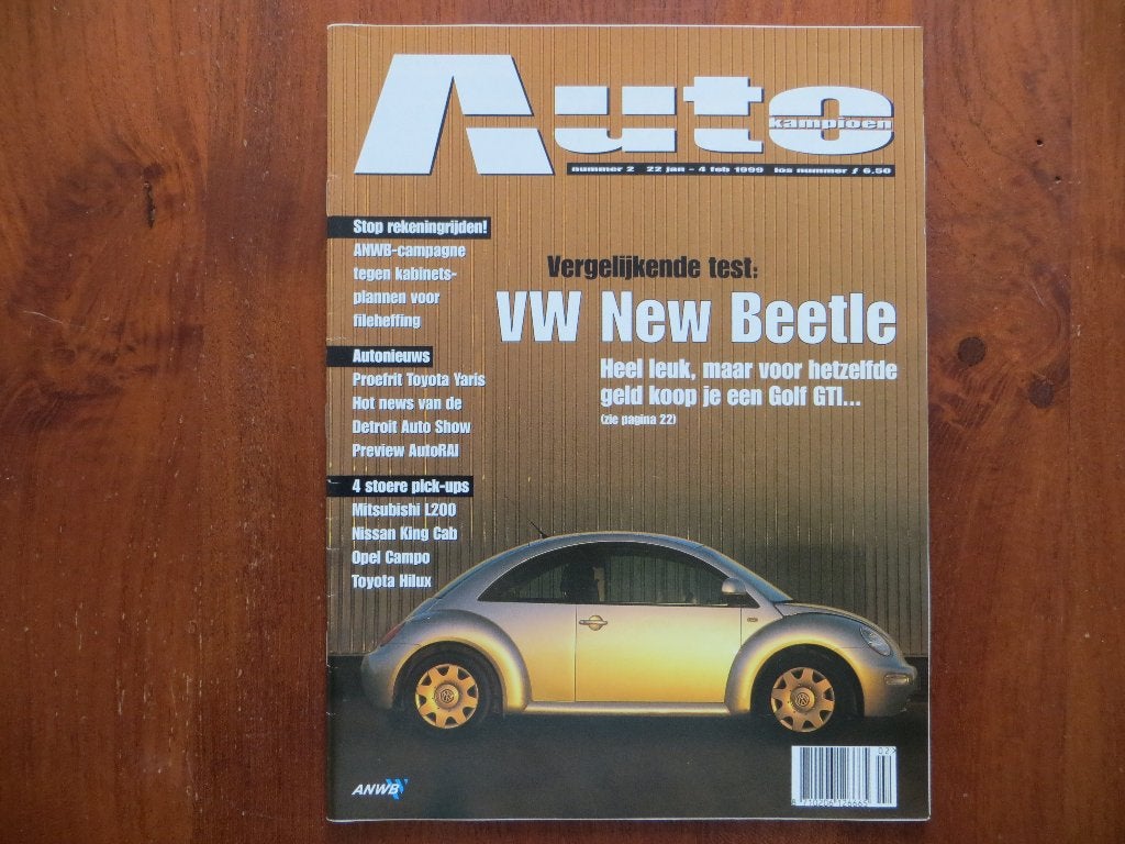 Autokampioen 2 1999 Volkswagen New Beetle, Golf GTI, Ophalen of Verzenden, Nieuw, Volkswagen