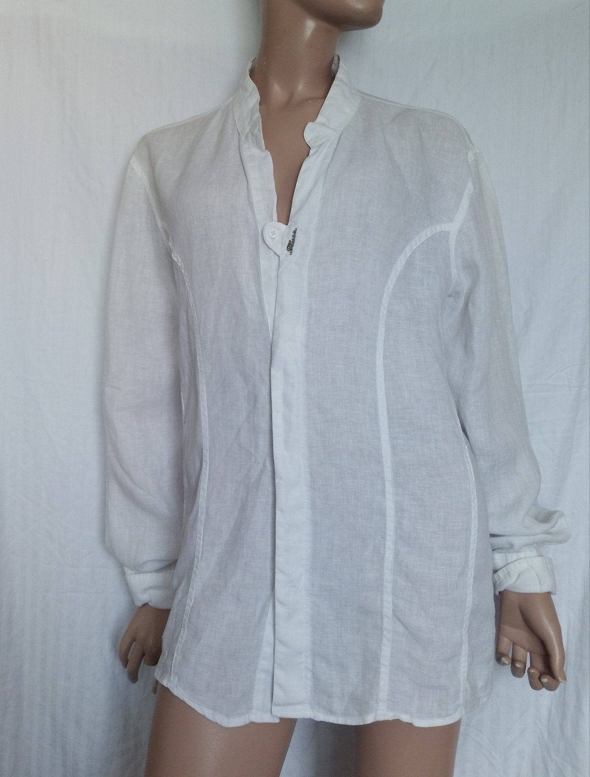 KUSS LINNEN Blouse,  Maat 44, Ophalen of Verzenden, Zo goed als nieuw, Maat 42/44 (L), Wit
