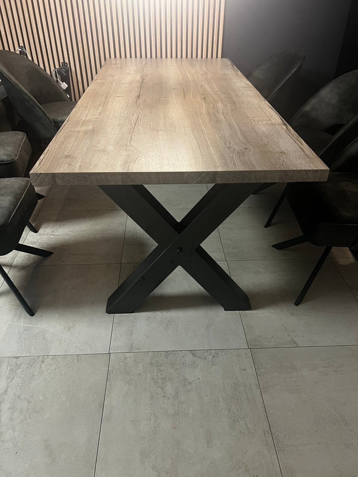 Eettafel 190 met zwart poten, Ophalen, 50 tot 100 cm, Zo goed als nieuw, 150 tot 200 cm