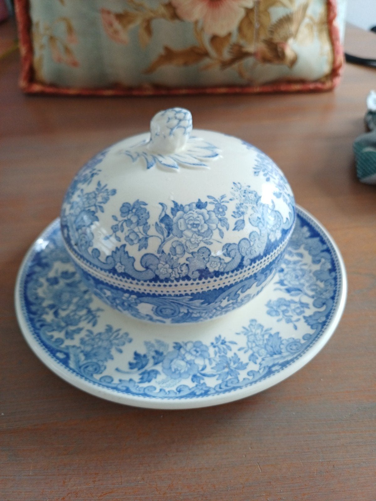Antieke Copeland Spode Rhone suikerpot met schotel, Antiek en Kunst, Ophalen of Verzenden