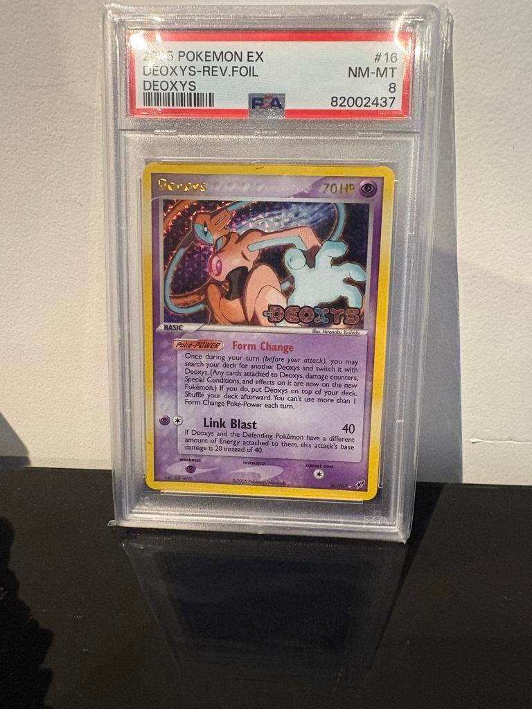 Pokemon EX Deoxys Reverse Foil PSA 8 NM-MT #16, Hobby en Vrije tijd, Verzamelkaartspellen | Pokémon, Zo goed als nieuw, Losse kaart