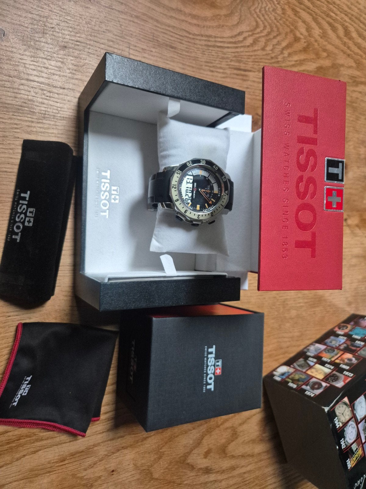 Tissot Sea Touch Herenhorloge - Zo goed als nieuw, Overige merken, Staal, Polshorloge, Kunststof
