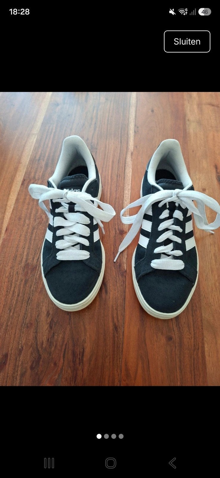 Adidas sneakers zwart maat 41 1/3, Nieuw, Ophalen of Verzenden, Sneakers of Gympen, Blauw