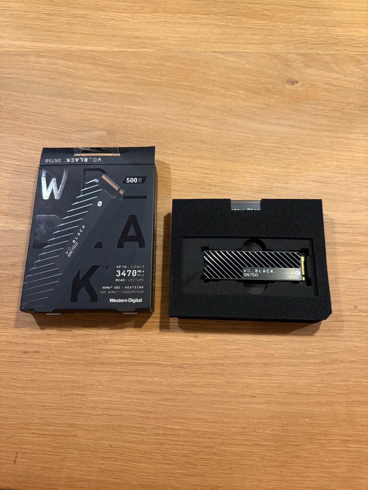 WD Black SN750 NVMe SSD 500GB - nieuw in doos, Computers en Software, Harde schijven, Ophalen, Intern, Server, Zo goed als nieuw