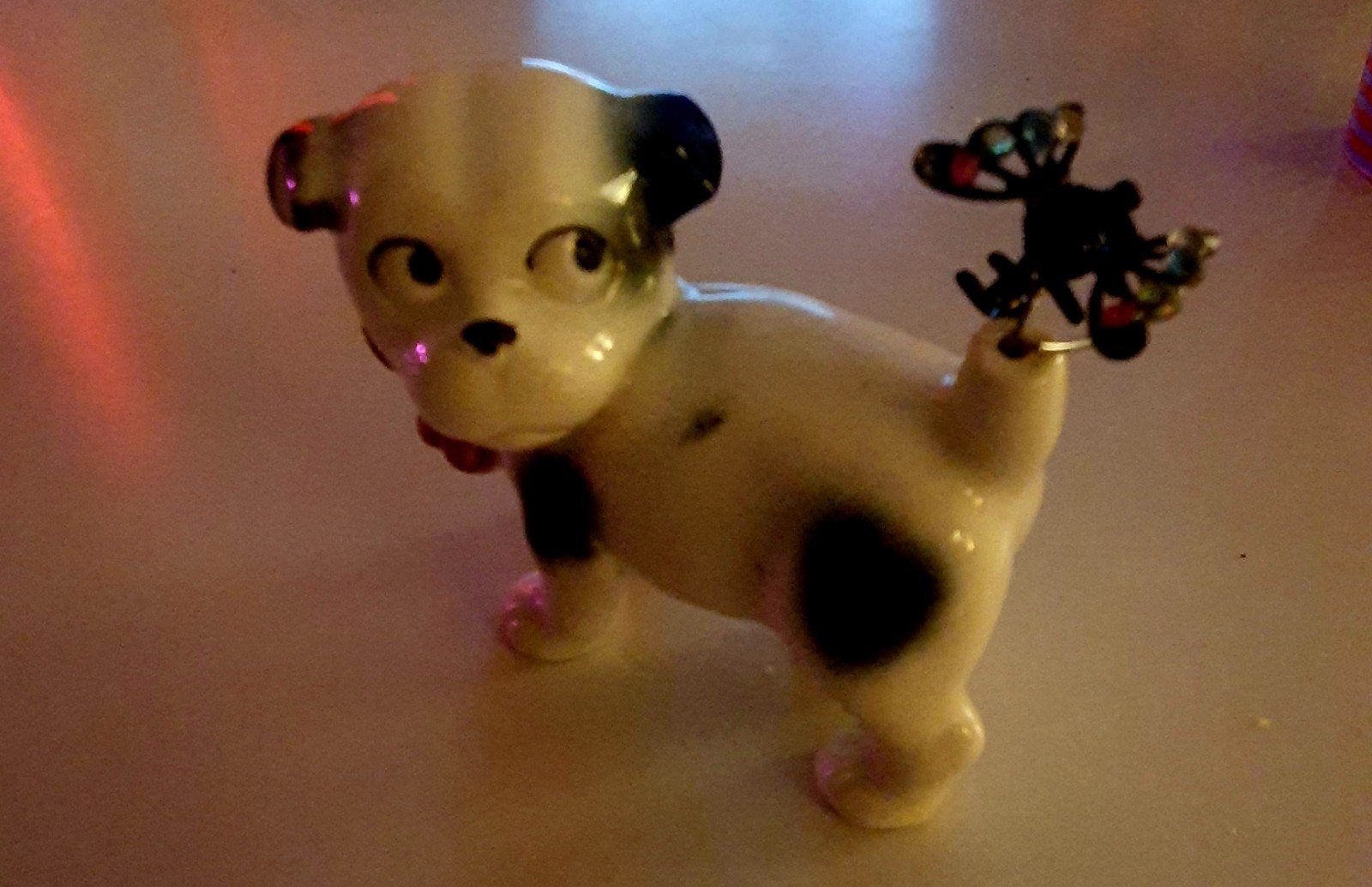 Bonzo the dog 1930 figurine porselein germany gotha pfeffer, Verzamelen, Ophalen, Zo goed als nieuw, Hond of Kat, Beeldje of Figuurtje