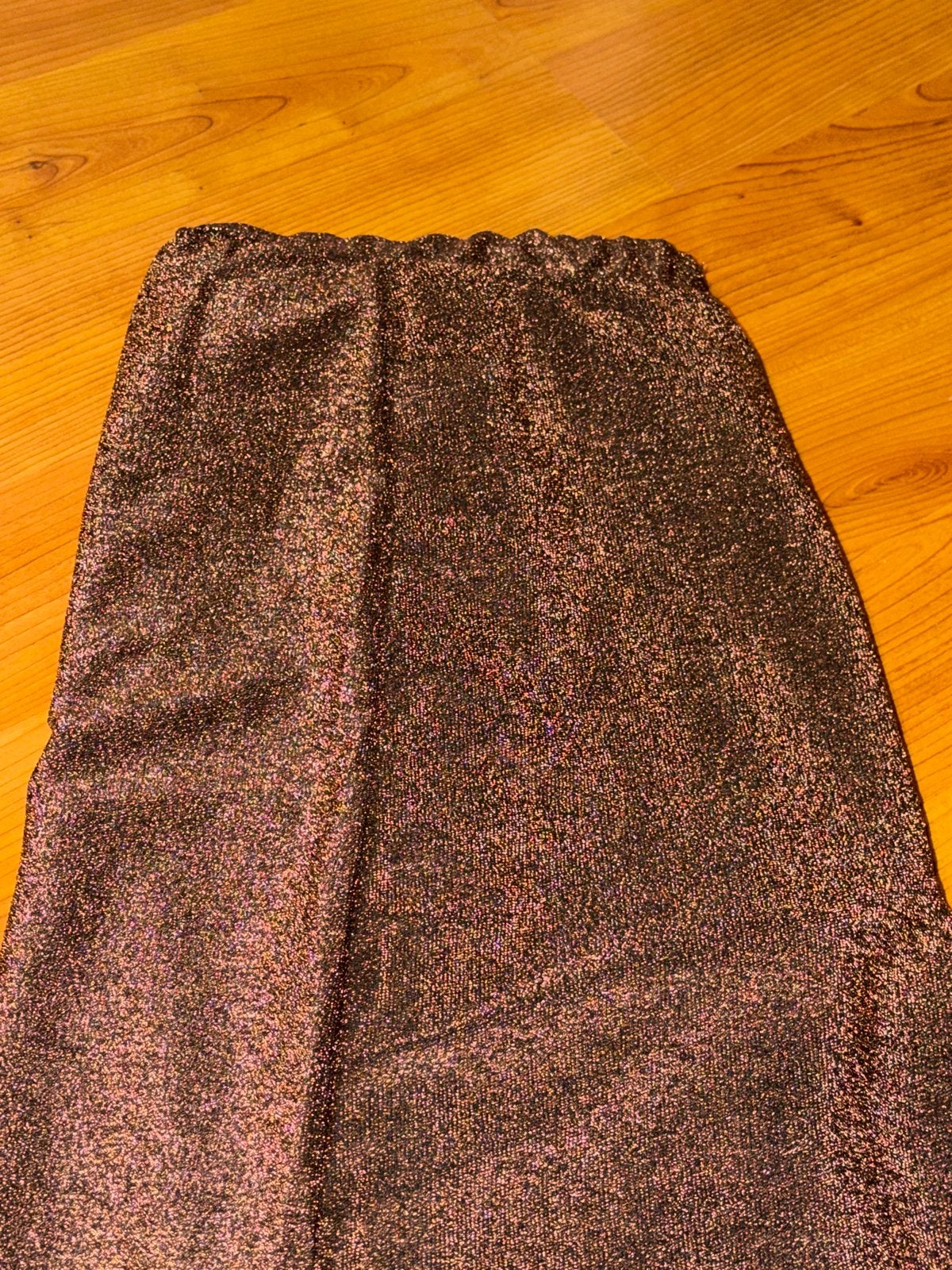 Glitterbroek met wijde pijpen, Meerkleurig, Lang, Gedragen, Ophalen