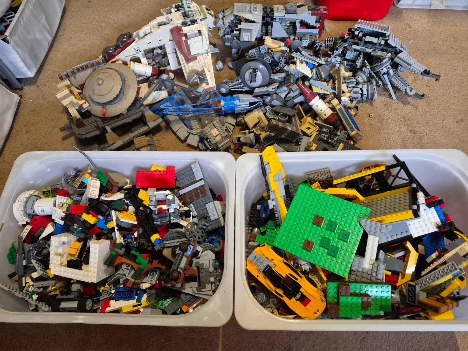 partij lego onderdelen van 13,6 kilo gedeelte lego Star Wars, Ophalen of Verzenden