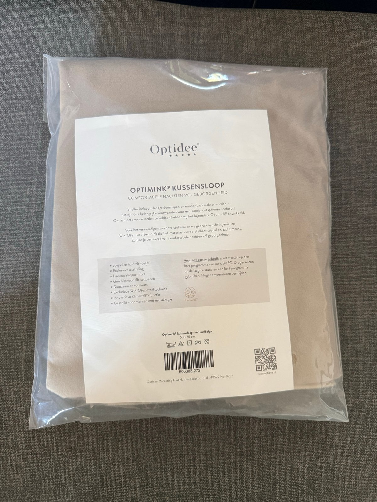 Optidee Optimink Kussensloop 60x70 - Nieuw, Huis en Inrichting, Slaapkamer | Beddengoed, Eenpersoons, Ademend, Nieuw, Ophalen of Verzenden