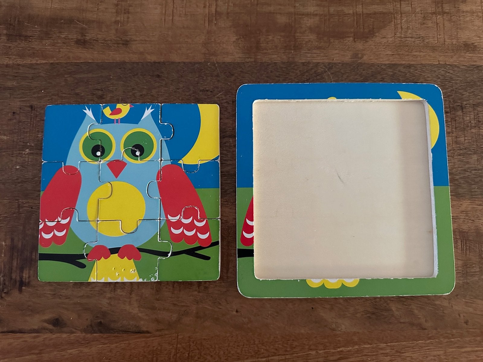 Leuke houten uil puzzel voor beginners (2+ jaar), 2 tot 4 jaar, Gebruikt, Ophalen of Verzenden, Van hout