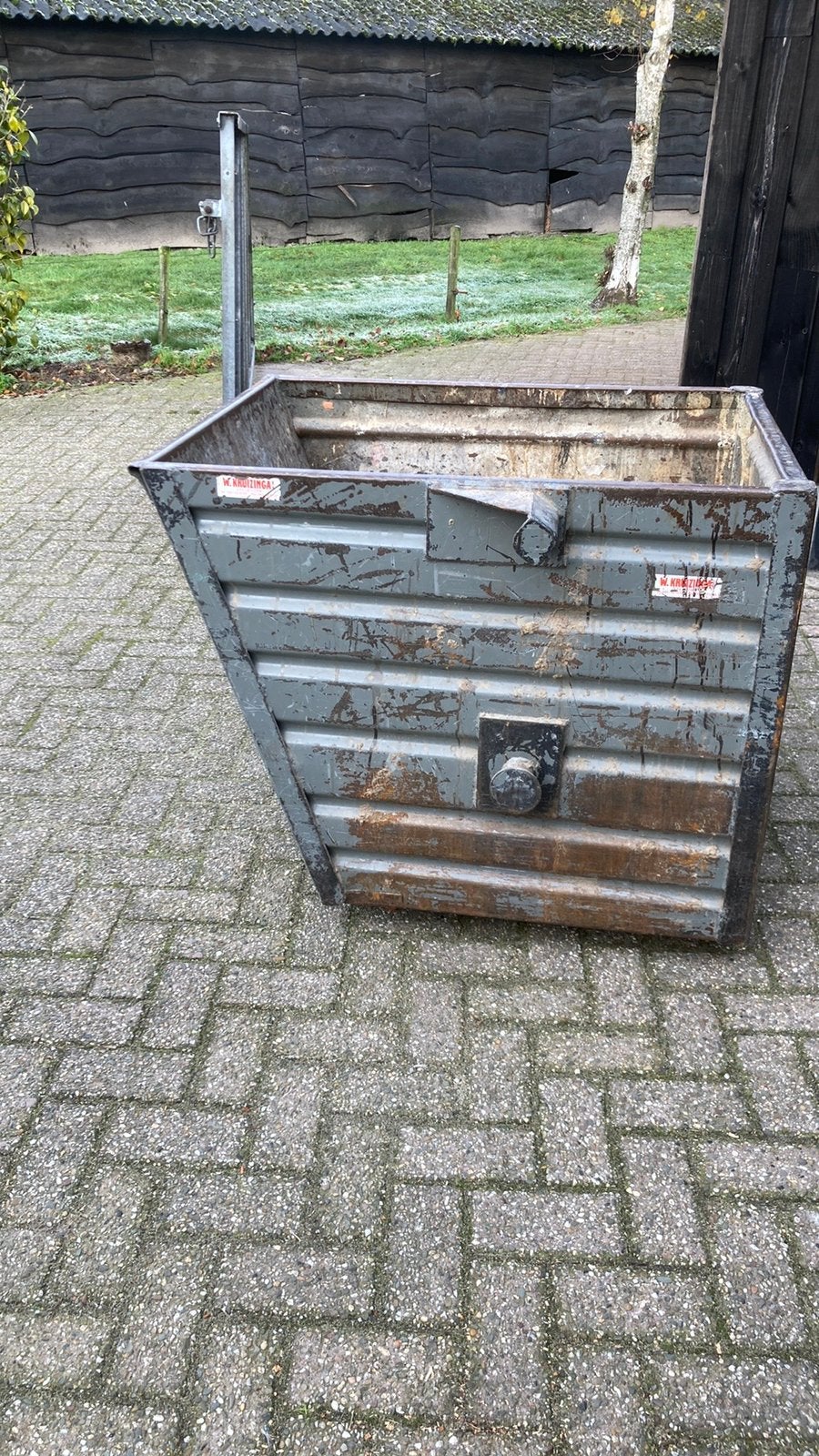 Stalen afval container, Ophalen, 100 cm of meer, 60 cm of meer, Overige typen