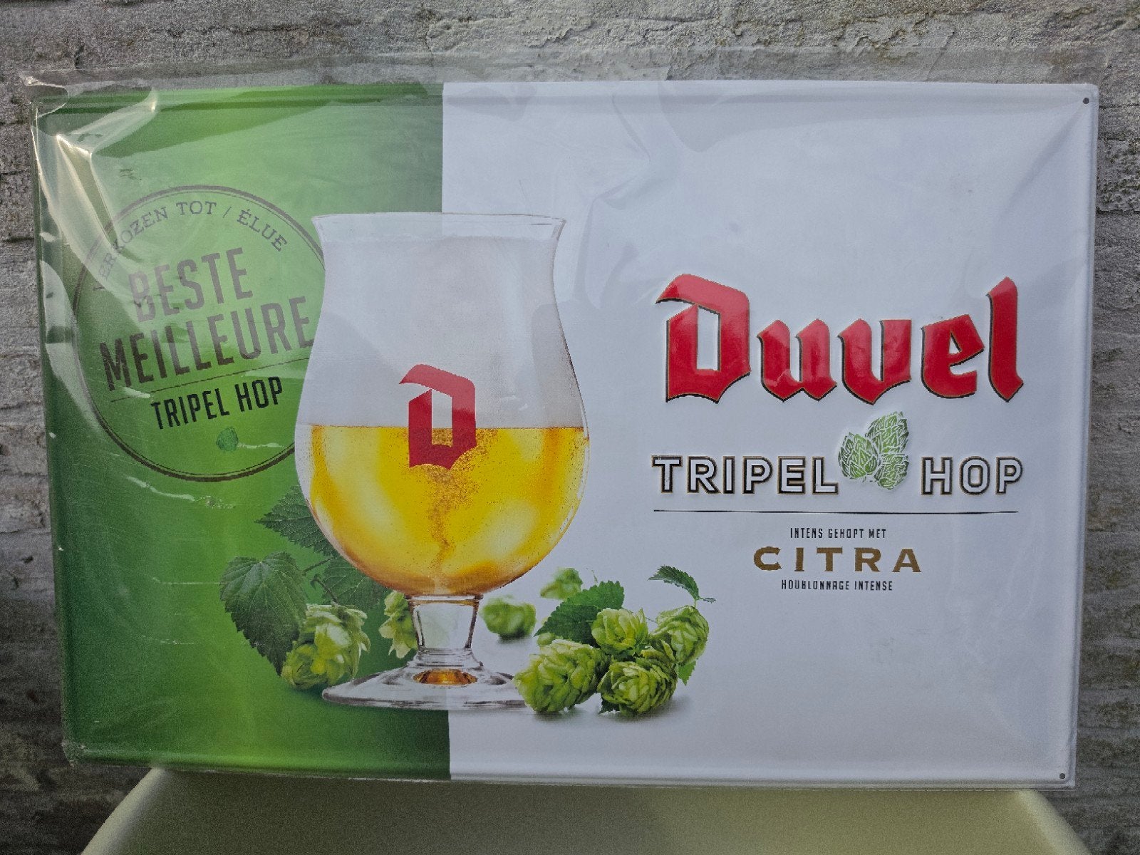 Duvel Tripel Hop Reclamebord - Nieuw in verpakking, Ophalen of Verzenden, Nieuw, Reclamebord, Plaat of Schild, Duvel