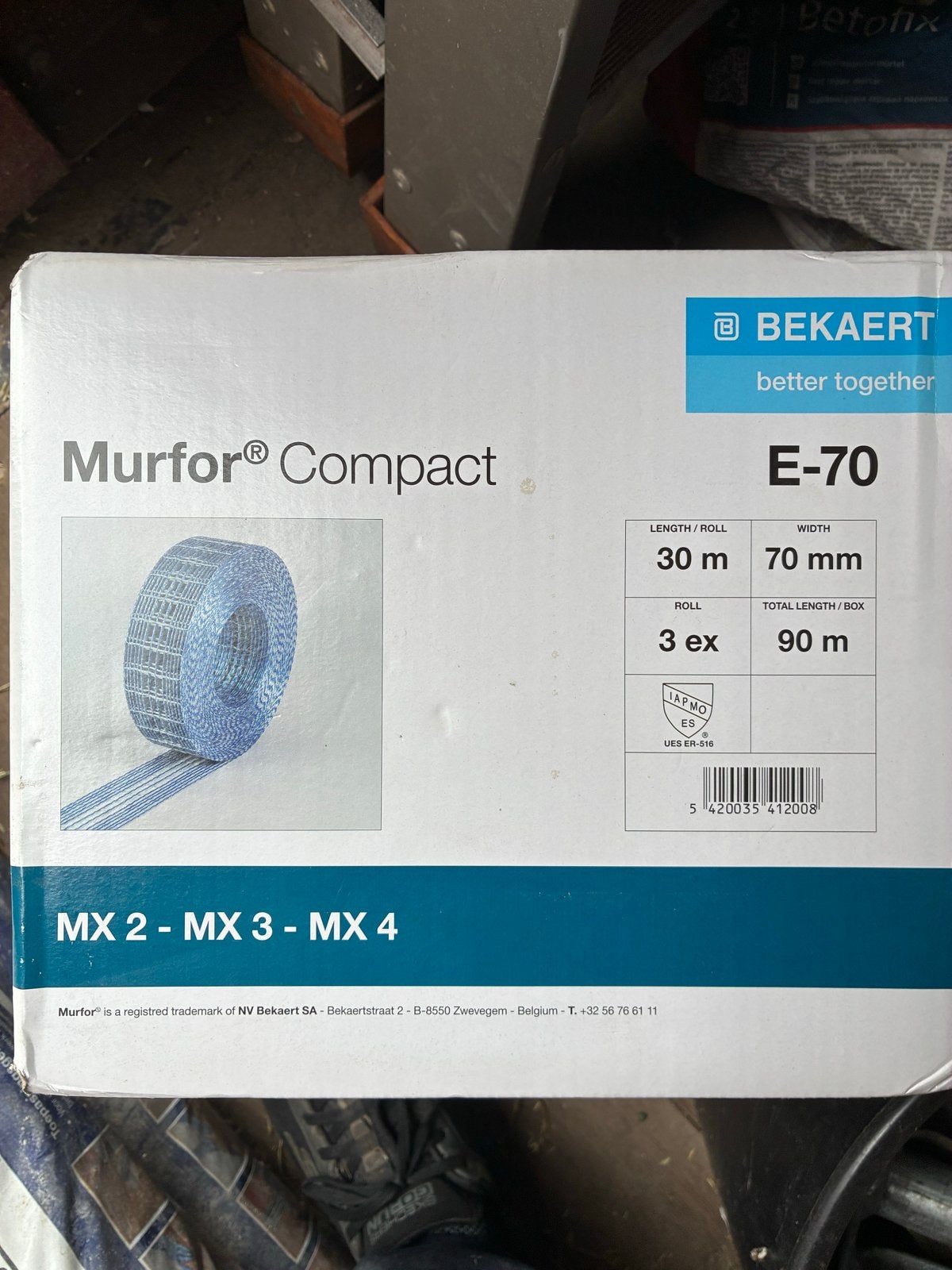 Bekaert Murfor Compact E-70 wapeningsnet 30m, Ophalen of Verzenden, Nieuw, Overige typen