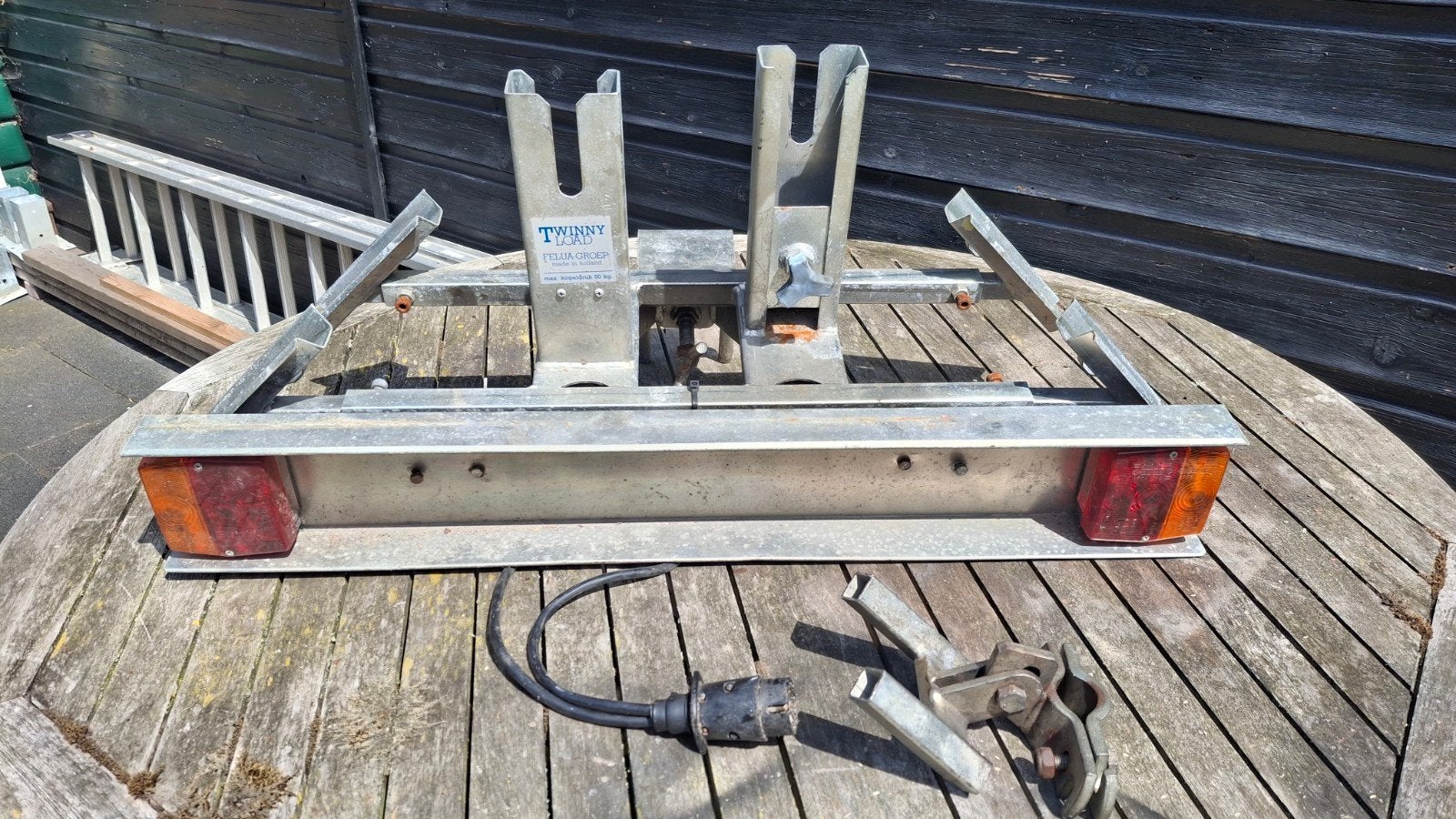 Gebruikte Twinny Load fietsendrager met verlichting, Ophalen, 2 fietsen, Gebruikt, Trekhaakdrager
