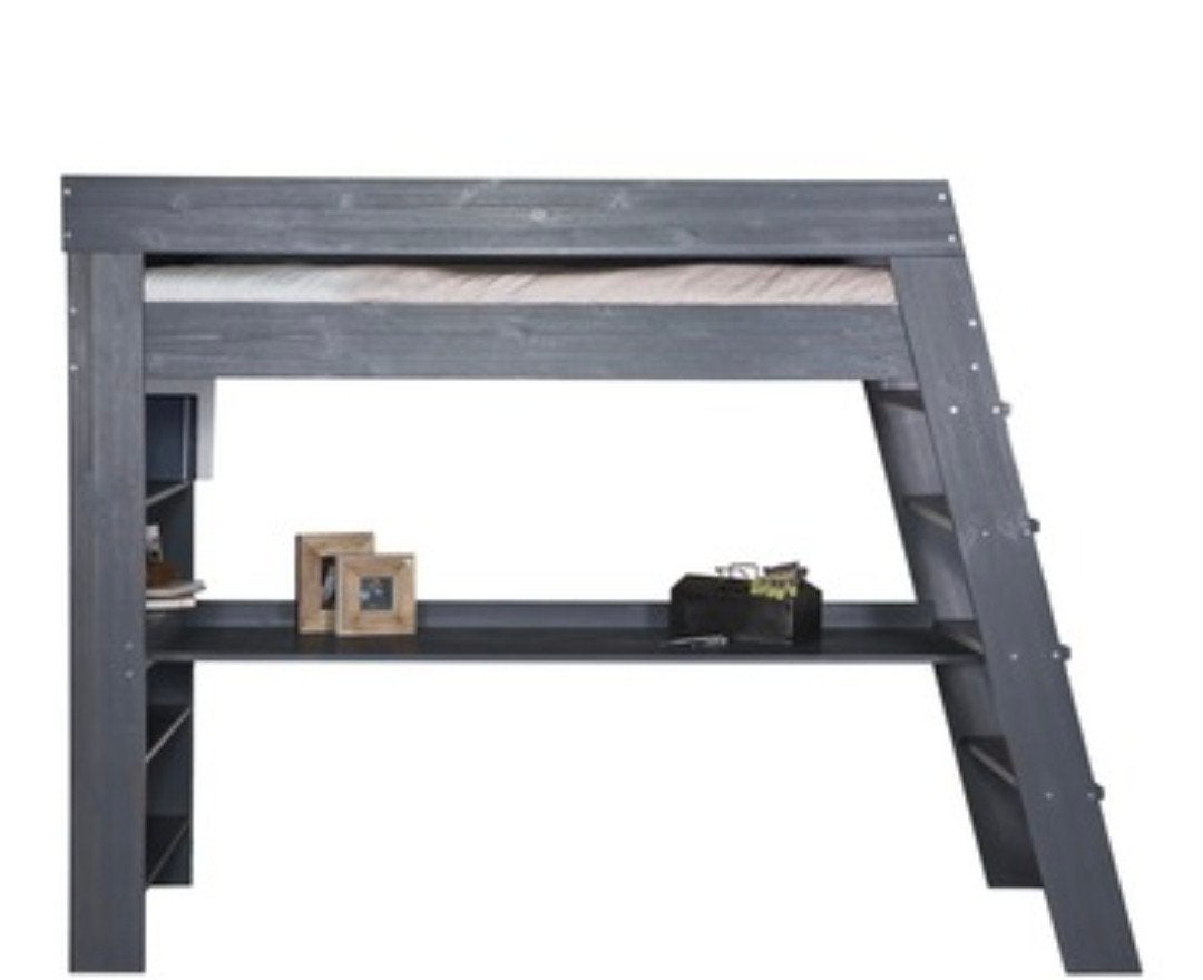Hoogslaper met bureau - 90x200 cm, Ophalen, Gebruikt, Eenpersoons, 160 tot 180 cm