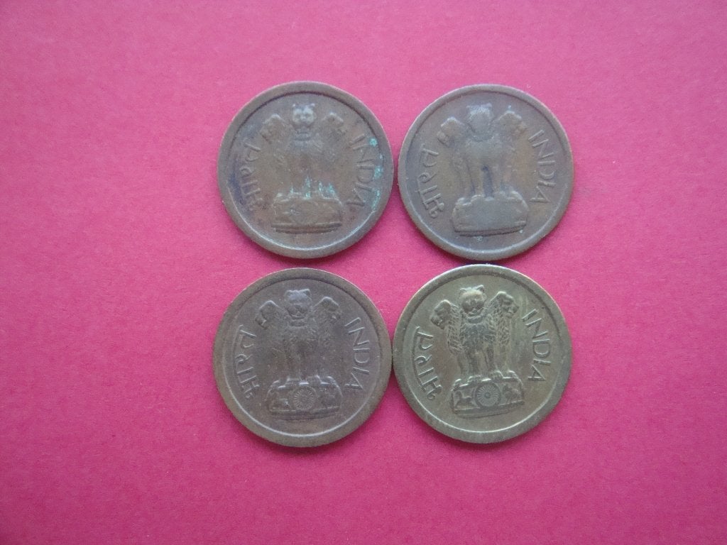 India setje munten 1 Paisa 1957/1967., Verzenden, Zuid-Azië, Setje