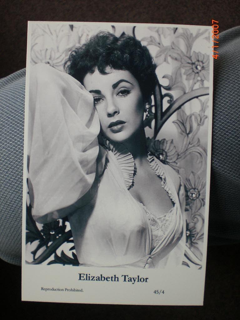 kaart Elizabeth Taylor 5, Ophalen of Verzenden, 1980 tot heden, Ongelopen, Sterren en Beroemdheden