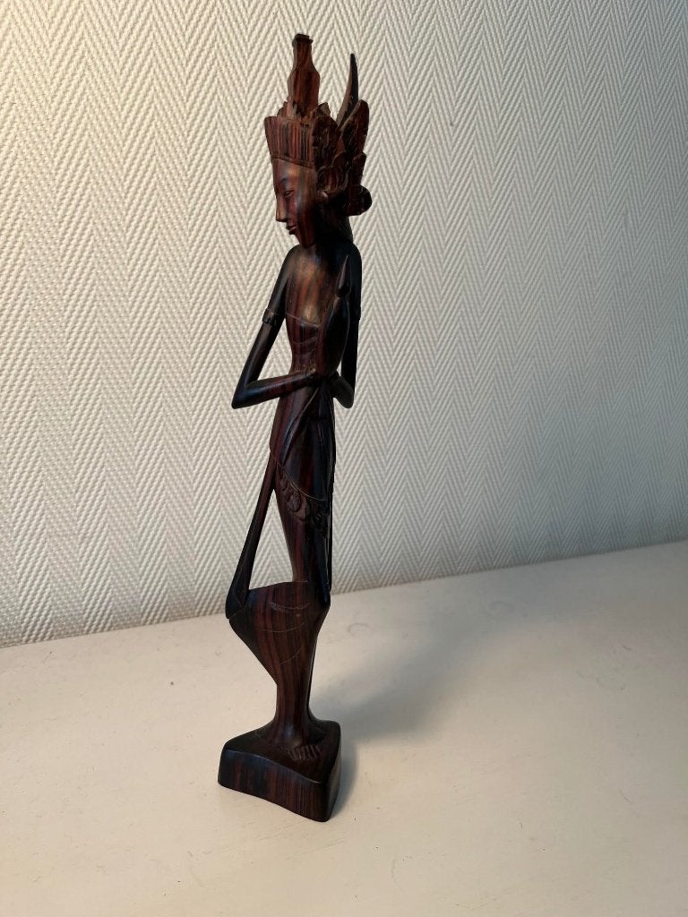 Handgesneden houten Balinese sculptuur 30cm, Ophalen of Verzenden