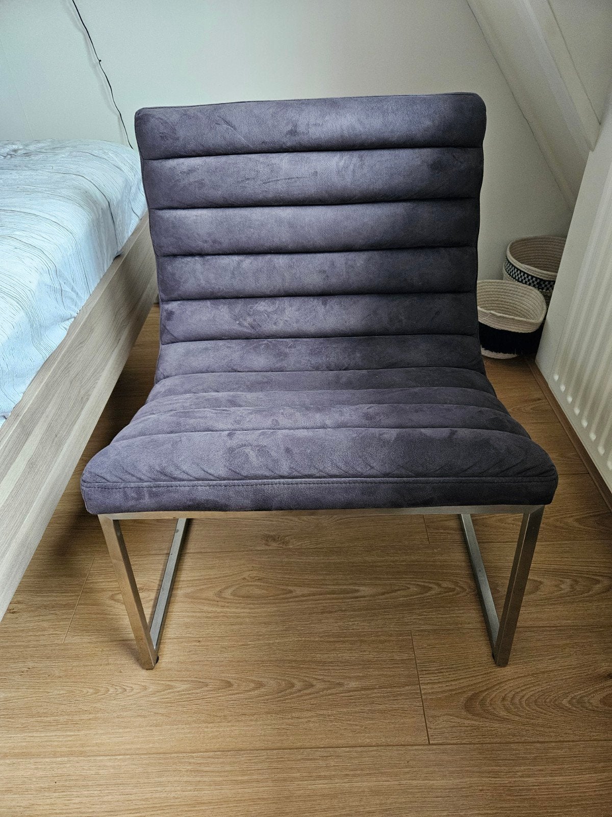 Lounge fauteuil grijs, Ophalen, Zo goed als nieuw, 75 tot 100 cm, 50 tot 75 cm