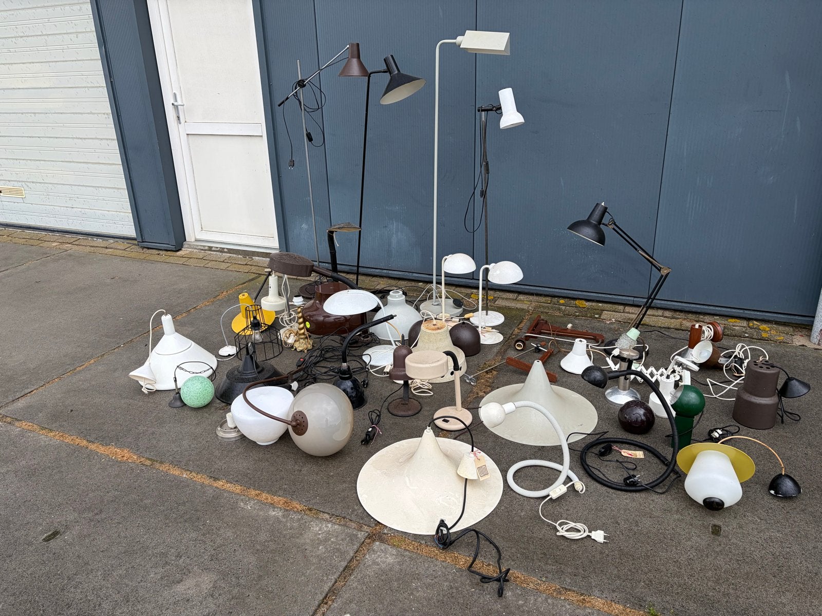 Grote partij vintage lampen (ca. 40 stuks) diverse merken, Ophalen