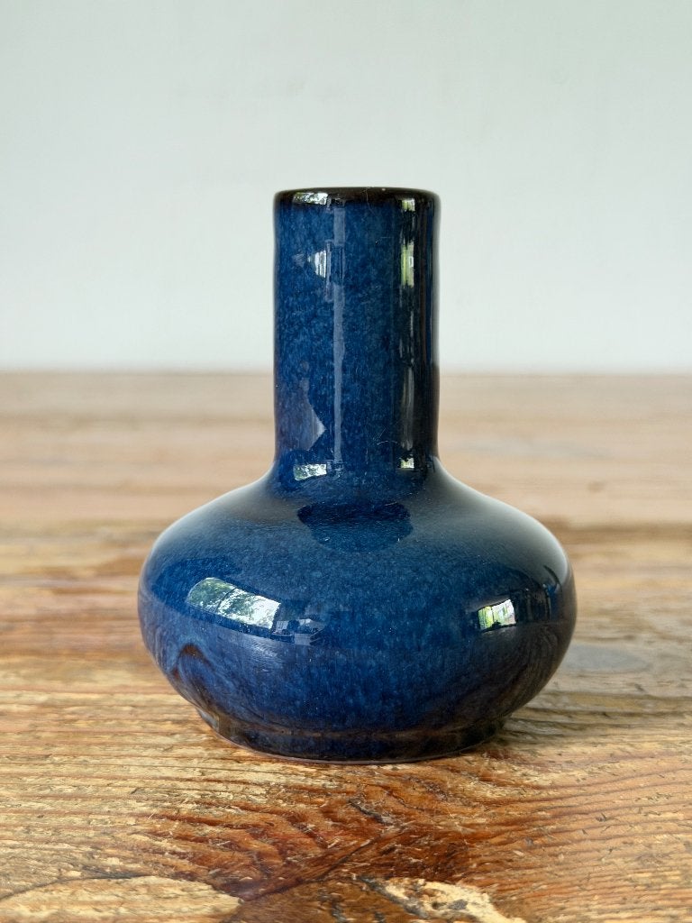 Vaas / vaasje Vintage donkerblauw, Ophalen of Verzenden