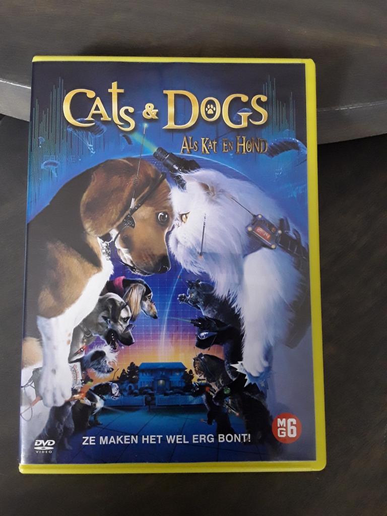 Cats & Dogs dvd Als kat en hond z.g.a.n., Ophalen of Verzenden, Zo goed als nieuw, Dieren, Vanaf 6 jaar
