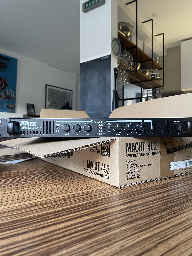 Palmer Macht 402 19" Stereo Power Amp for Guitar, Ophalen of Verzenden, Zo goed als nieuw, Gitaar, 100 watt of meer
