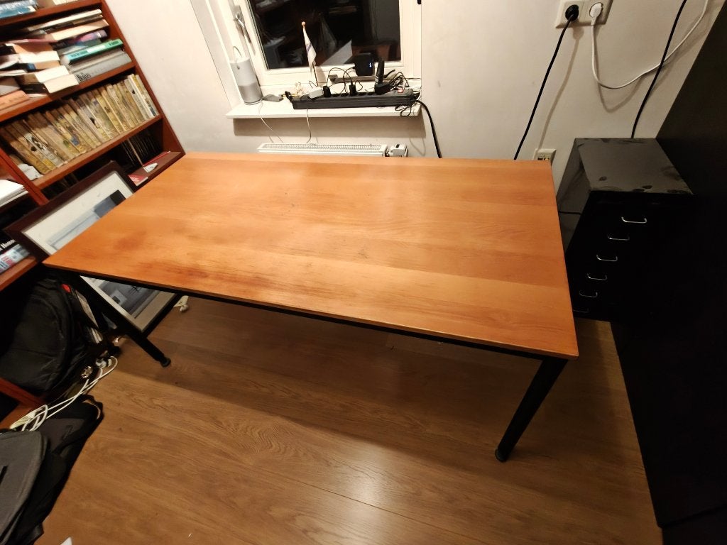 Bureau, Huis en Inrichting, Ophalen, Zwart, 160 cm, Gebruikt