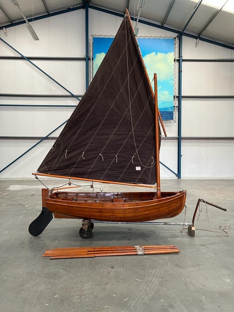 Klassieke houten 12 voets Jol zeilboot, Gebruikt, Ophalen of Verzenden, Hout, Jol