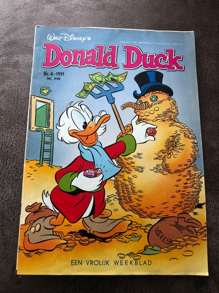 Donald Duck Nr 4- 1991, Boeken, Stripboeken, Eén stripboek, Ophalen of Verzenden, Zo goed als nieuw