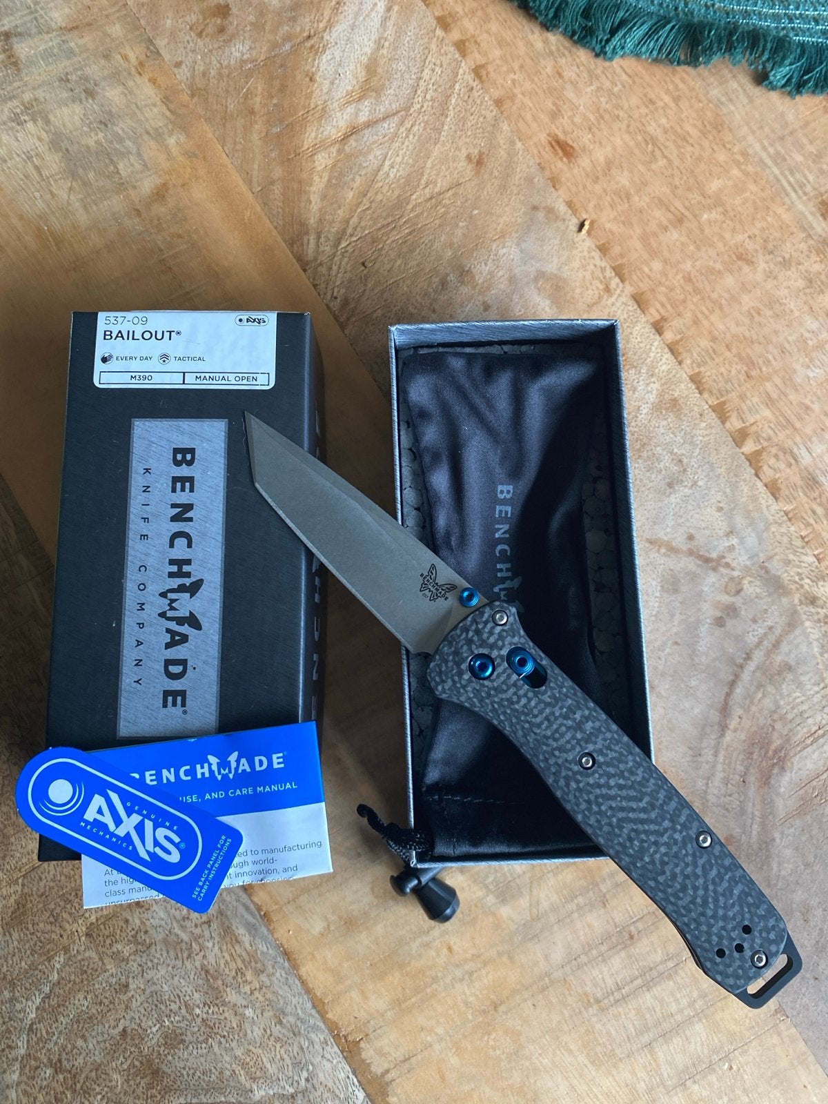 Benchmade Bailout 537-09 M390 Zakmes - Zo goed als nieuw, Ophalen of Verzenden, Zo goed als nieuw