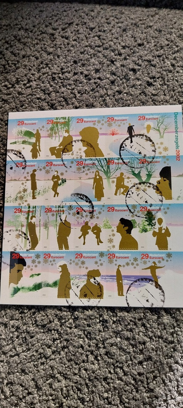 Kerstzegels 2002  gestempeld, Postzegels en Munten, Postzegels | Nederland, Ophalen of Verzenden