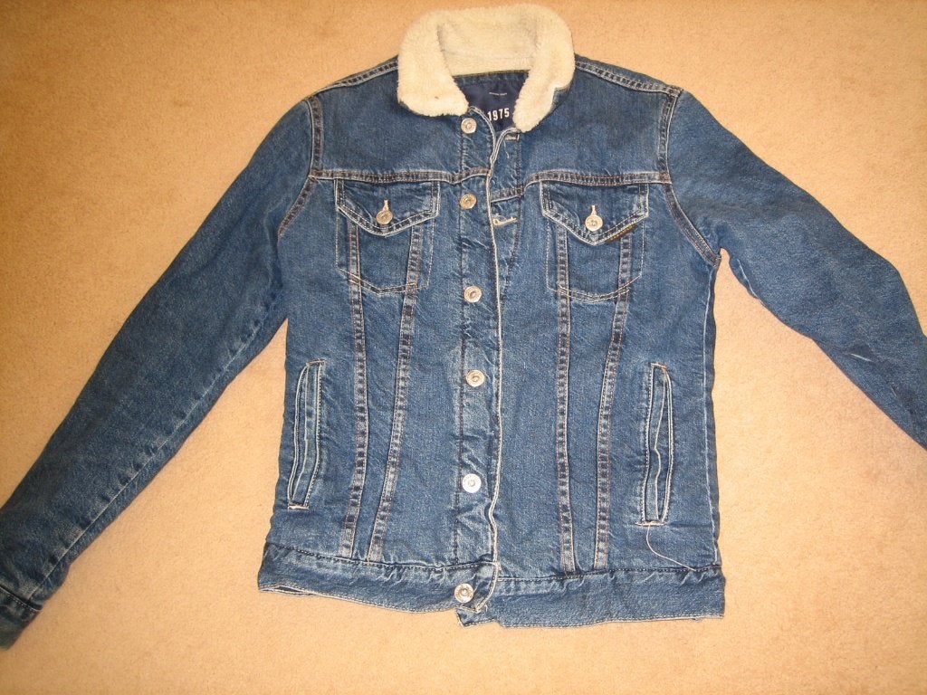 spijkerjas, Kleding | Heren, Blauw, Ophalen of Verzenden, Zo goed als nieuw, Maat 46 (S) of kleiner