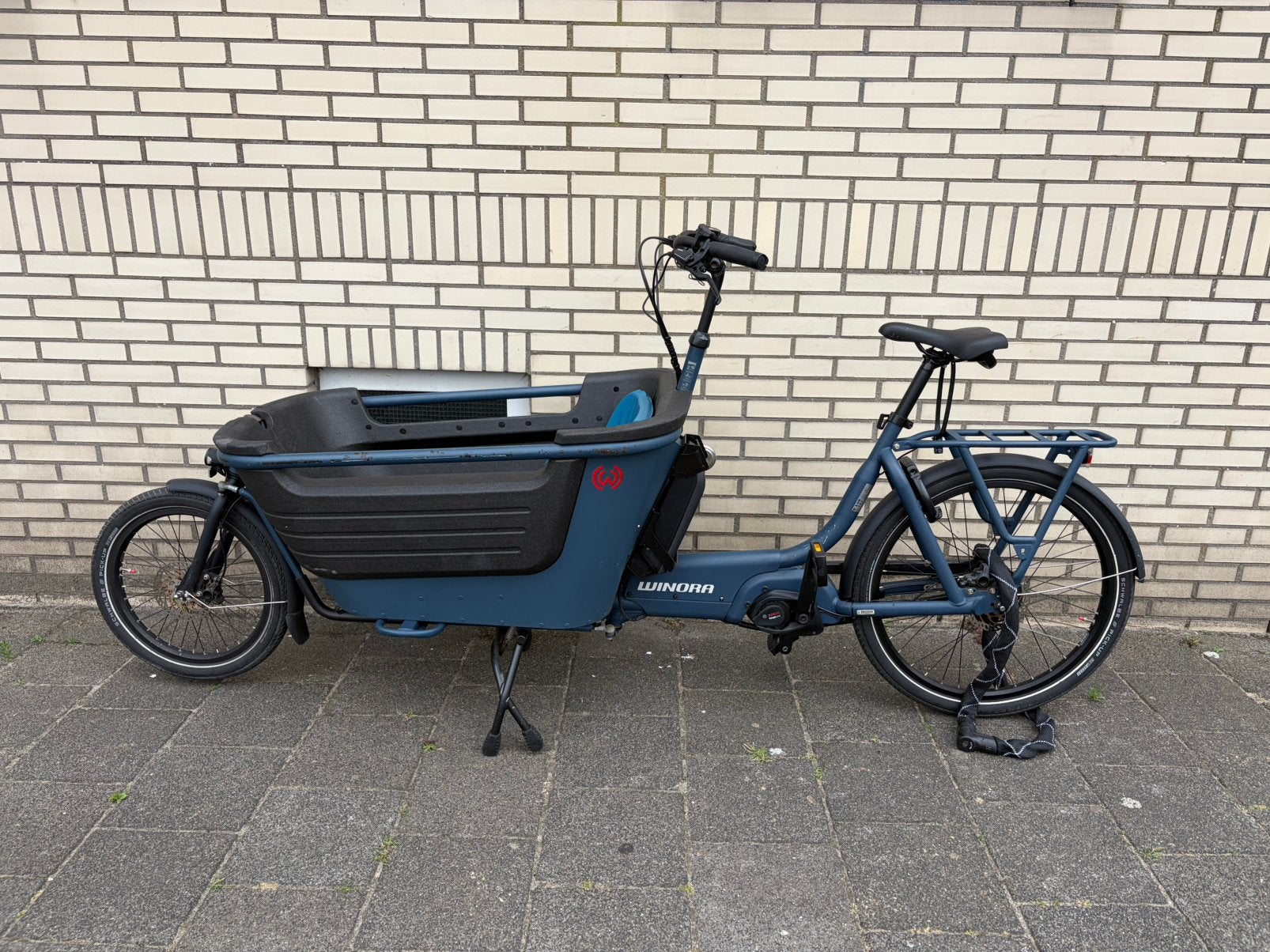 Bakfiets Winora met Bosch middenmotor €3000,-, Gebruikt, Elektrisch, 2 kinderen, Schijfrem