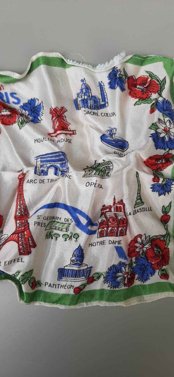 Vintage Parijse Sjaal Jaren '60 met Bezienswaardigheden, Kleding | Dames, Onbekend, Ophalen of Verzenden, Gedragen